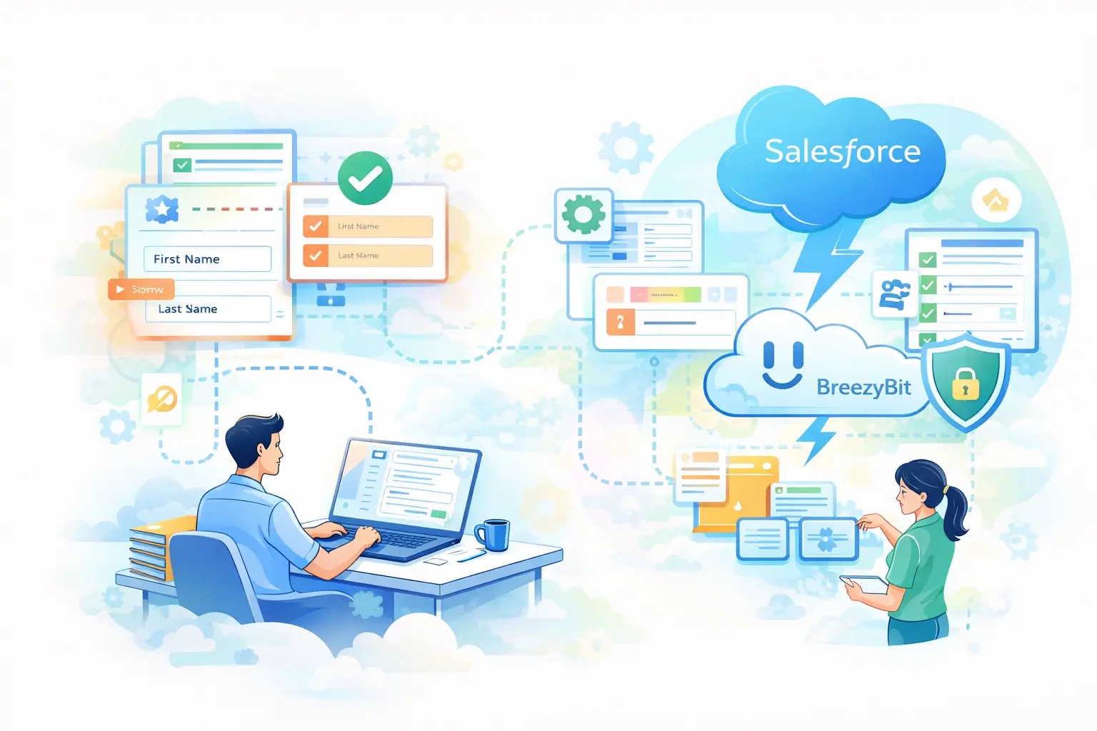 Salesforce data flow visualization